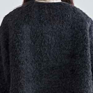 Old Money Short Black Fluffy Jacket Coat