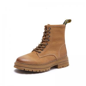 British Style Cowhide Leather Combat Boots