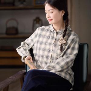 Black Oversized Gingham Ladies Shirt