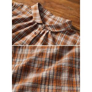 Loose-Fitting Classic Gingham Blouse
