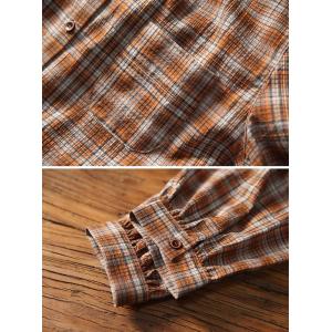 Loose-Fitting Classic Gingham Blouse