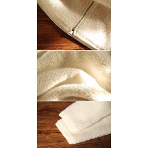 Front Zip Wide Lapel Warm Wool Fluffy Coat