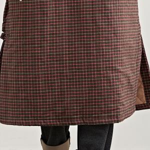Senior Women Cotton Linen Plaid Modern Cheongsam