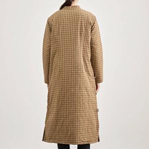 Yellow Checkers Over50  Pankou Qipao Dress
