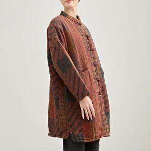 Frog Buttons Designer Linen Patterned Tunic