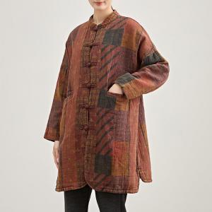 Frog Buttons Designer Linen Patterned Tunic
