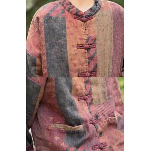 Frog Buttons Designer Linen Patterned Tunic