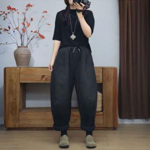 Winter Fleeced Lined Black High Rise Jeans