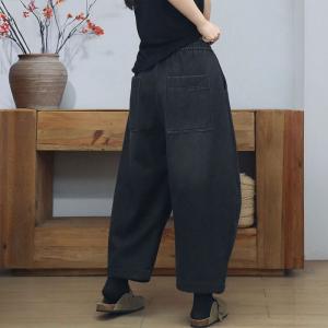 Winter Fleeced Lined Black High Rise Jeans
