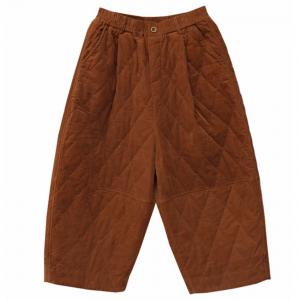 High Waist Warm Lined Corduroy Pants