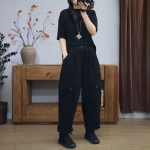 Multi-Pockets Versatile High Rise Fleeced Cargo Pants
