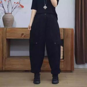 Multi-Pockets Versatile High Rise Fleeced Cargo Pants