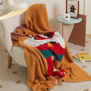 Cartoon Snake Orange Blanket