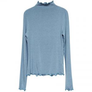 Slim-Fit Cozy High Neck Basic T-shirt
