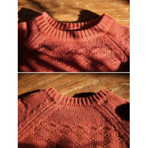 Reddish Orange Sheep Wool Jacqaurd Sweater