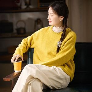 Pop Colors Crew Neck Oversized Sweater