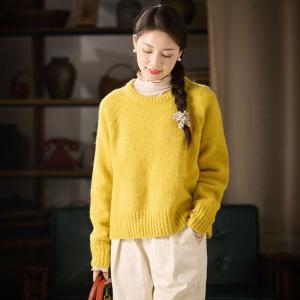 Pop Colors Crew Neck Oversized Sweater