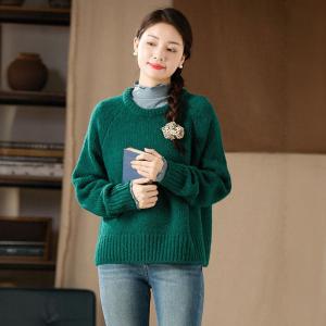 Pop Colors Crew Neck Oversized Sweater