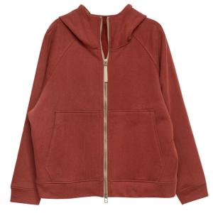 Dark Red Fleeced Lined Cotton Hooded Jacket