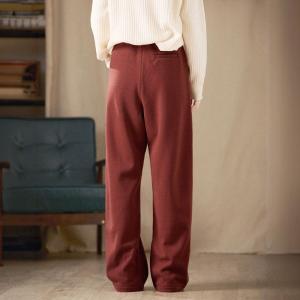 Casual Comfy Long Fleeced Straight Leg Pants