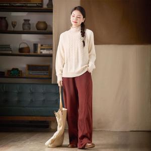 Casual Comfy Long Fleeced Straight Leg Pants