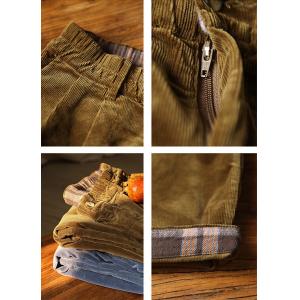 Straight Leg Winter High Rise Corduroy Pants