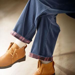 Straight Leg Winter High Rise Corduroy Pants