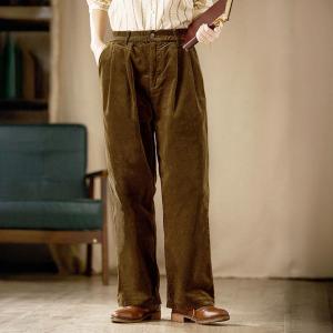 Straight Leg Winter High Rise Corduroy Pants