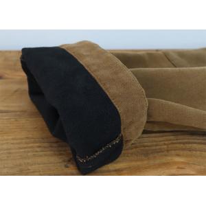 Drawstring Waist Flap Pocket Fleeced Cotton Pants