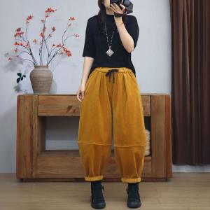 Winter Warm Lined Corduroy Hammer Pants