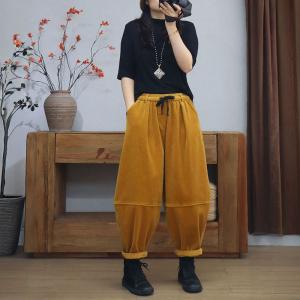 Winter Warm Lined Corduroy Hammer Pants