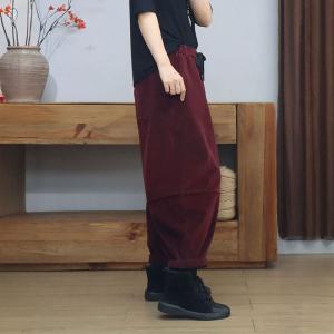 Winter Warm Lined Corduroy Hammer Pants