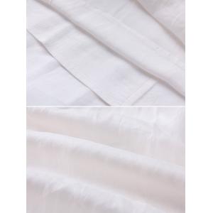 Lace Sleeves Organic Ramie White Maxi Resort Dress