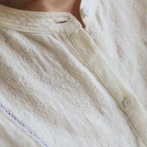White Loose Linen Cozy Meditation Dress