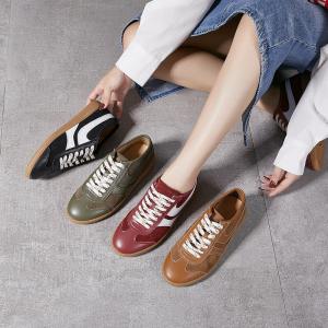 90s Fashion Leather Sporty Sneaker for Women