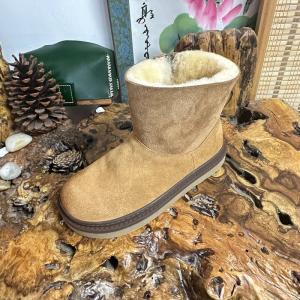 Suede Leather Wool Warm Lined Snow Boots for Women