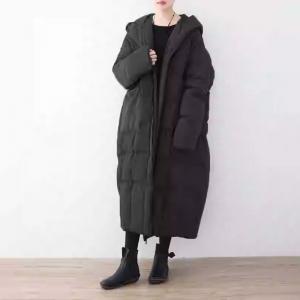 Front Zip Hooded White Duck Down Puffer Coat