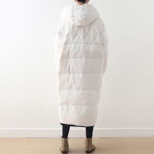 Front Zip Hooded White Duck Down Puffer Coat