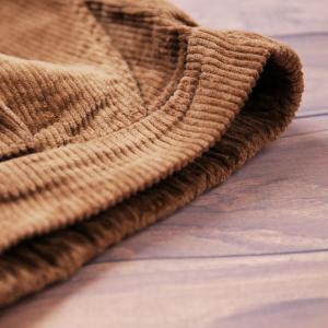 High Waist Coffee Corduroy Balloon Skirt