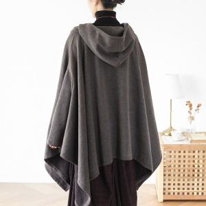 Street Style Asymmetrical Designer Hooded Cape