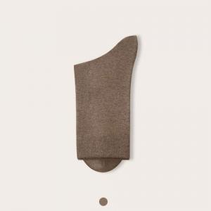 Solid Color Long-Staple Cotton Middle Tube Socks