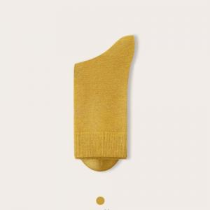 Solid Color Long-Staple Cotton Middle Tube Socks