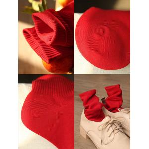 Christmas New Year Red Cotton Cotton Cozy Midi Socks
