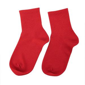 Christmas New Year Red Cotton Cotton Cozy Midi Socks