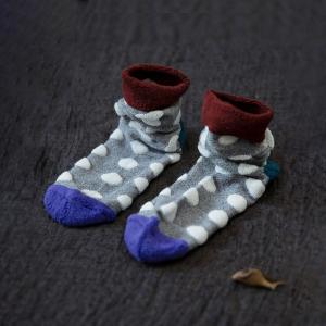 Polka Dot or Striped Lovely Warm Calf Length Socks