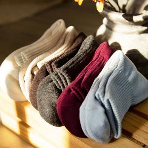 Long-Staple Cotton Plain Crew Socks