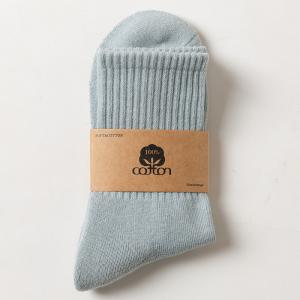Long-Staple Cotton Plain Crew Socks
