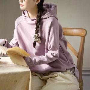 Oversized Long-Staple Cotton Plain Hoodie