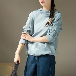 Oversized Long-Staple Cotton Plain Hoodie