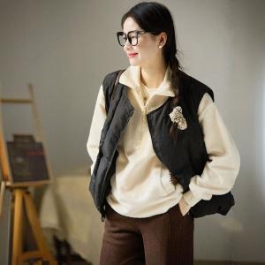 Oversized Beige Fleeced Hoodeless Pullover